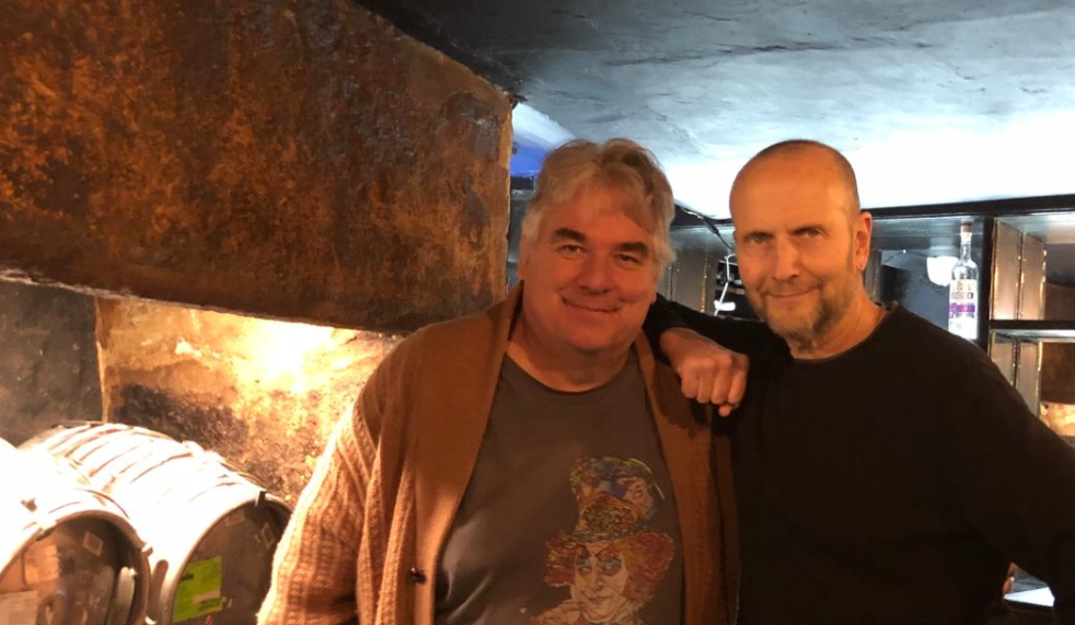 Chris (right) with David, the owner of the Old Exeter Inn