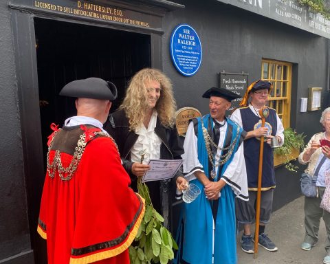 Josi plays the Landlord of Old Exeter Inn at Ashburton's annual Ale Tasting - a tradition going back hundreds of years